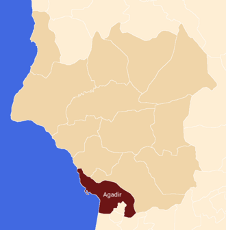 Localização do município, dentro da prefeitura.