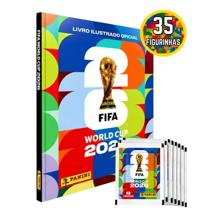 Kit Album Copa Do Mundo Fifa 2026 Capa Dura + 35 Figurinhas