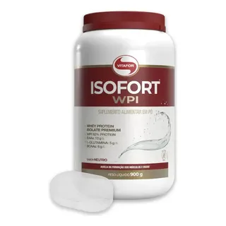 Whey Protein Isolado Vitafor Isofort, 900g Neutro