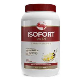 Isofort Vitafor Whey Protein Isolado 900g Sabor Baunilha