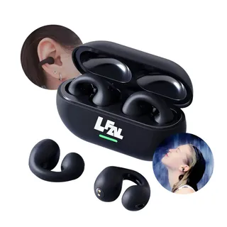 Fone De Ouvido Condução Óssea Bluetooth Tws Earcuffs Sem Fio Para Esporte Lfal Preto