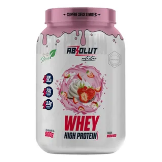 Whey Absolut High Protein Sabor Morango 900g Pote Morango