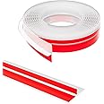 Elvone T-Shaped Weather Stripping Seal, Clear Silicone, 1.97 in x 20 ft | Flexible door seal strip covers door, window, and b
