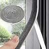 33 Ft Gray Self-Adhesive Soundproofing Weather Stripping for Doors and Windows, 0.35" Wide x 0.2" Thick