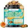 Woyamay Cat Allergy & Probiotics Treats, 500 Crunchy Chews for Cats with Sensitive Skin & Digestion Support, Help Reduce Excessive Licking & Scratching, Support Daily Digestive Balance, Chicken Flavor