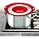 Silicone Boil Over Spill Stopper Lid - FDA Food Grade, BPA-free Instant Pot Cover Fits Openings 6" to 10" (Red)