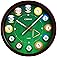 OSTAR Big Large Billiard Pool Ball Wall Clock, Battery Operated, Cue Hand, Non Ticking Quality Quartz, 14" Snooker Game