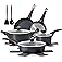 SENSARTE Pots and Pans Set Non stick, Non toxic Healthy Induction Cookware Sets, 14 Pcs Non Stick Kitchen Cooking Set with Fr