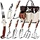 MelonArt Garden Tool Set,10 Pcs Heavy Duty Gardening Hand Tool Kit for Women Aluminum with Non Slip Ergonomic Handle, Storage