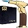 Dual Flame Butane Torch Gun - Refillable Luxury Hand Held Mini Blow Torch for Cooking, Creme Brulee, Soldering, Welding, & Re