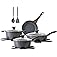 SENSARTE Nonstick Cookware Set 13-Piece, Non Stick Pots and Pans Set with Swiss Granite Coating, Healthy Kitchen Cooking Set,