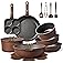 CAROTE 21pcs Pots and Pans Set, Nonstick Cookware Set Detachable Handle, Induction Kitchen Cookware Sets Non Stick with Remov