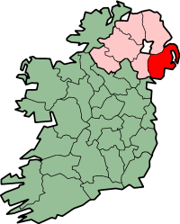 Kart som viser County Down.