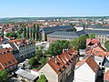 Blick vom Jakobskirchturm zum ehemaligen Gauforum Weimar