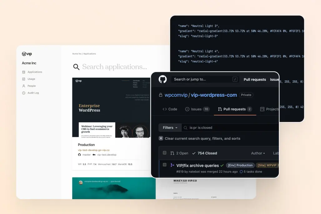 Using github for website management at WordPress VIP