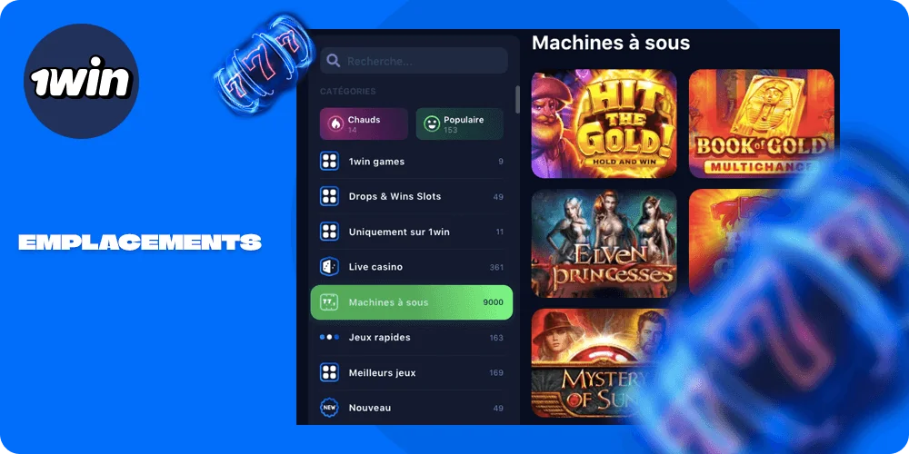 Liste avec 1win Slots Games