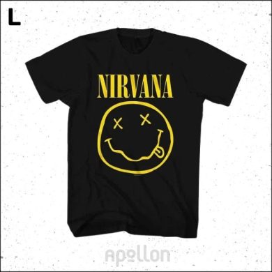 Nirvana - (T-SKJORTE) Yellow Happy Face - L