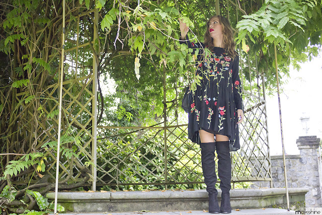 Floral embroidered dress outfit by Maikshine Floral embroidered dres
