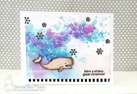 Christmas Favorites Week - Day 2 | Whaley Great Christmas Card by Samantha Mann | SEAson's Greetings stamp set by Newton's Nook Designs #newtonsnook #christmascard Christmas Favorites Week - Day 2 | Whaley Great Christmas Card by Samantha Mann | SEAson's Greetings stamp set by Newton's Nook Designs #newtonsnook #christmascard