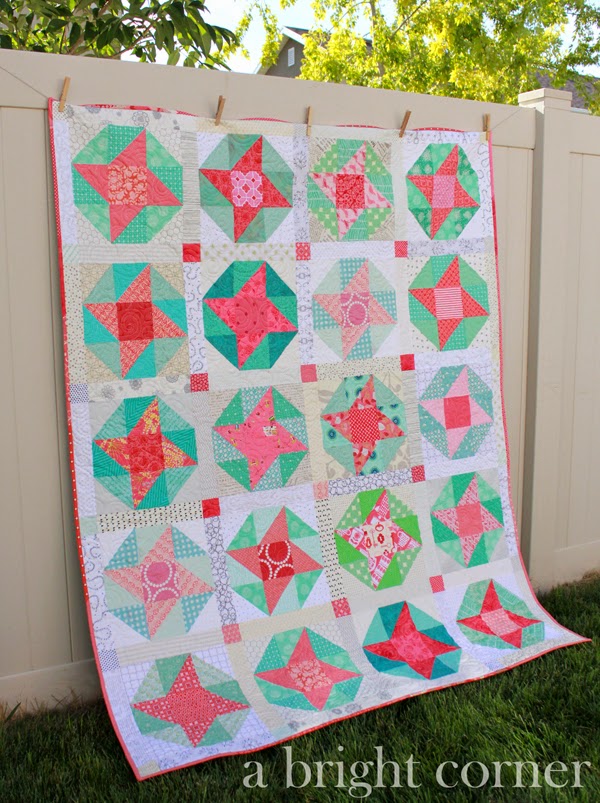 Sun and Surf quilt found at A Bright Corner Sun and Surf quilt