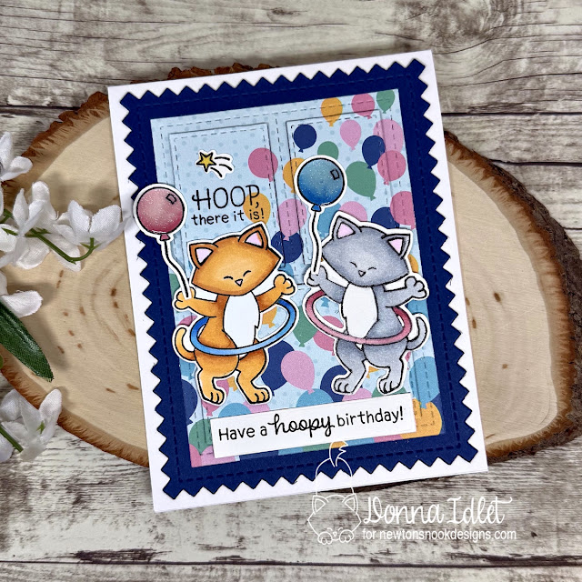 Have a Hoopy Birthday Card by Donna Idlet | Hula Hoop Newton Stamp Set, Birthday Time Paper Pack, Frames & Tags Die Set by Newton's Nook Designs Have a Hoopy Birthday Card by Donna Idlet | Hula Hoop Newton Stamp Set, Birthday Time Paper Pack, Frames & Tags Die Set by Newton's Nook Designs