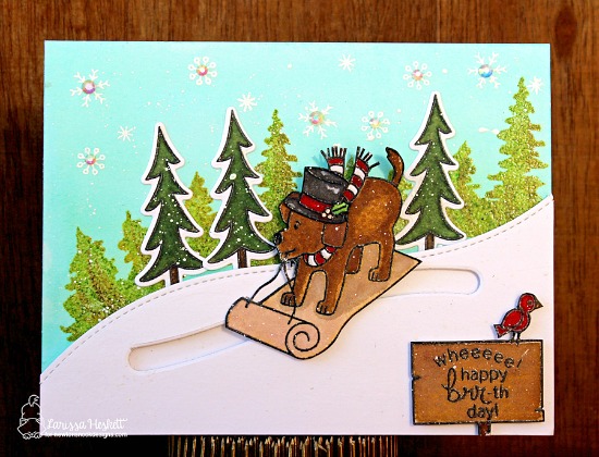 Christmas Favorites Week - Day 5 | Dog Slider Christmas card by Larissa Heskett | Stamps by Newton's Nook Designs #newtonsnook #christmascards Christmas Favorites Week - Day 5 | Dog Slider Christmas card by Larissa Heskett | Stamps by Newton's Nook Designs #newtonsnook #christmascards