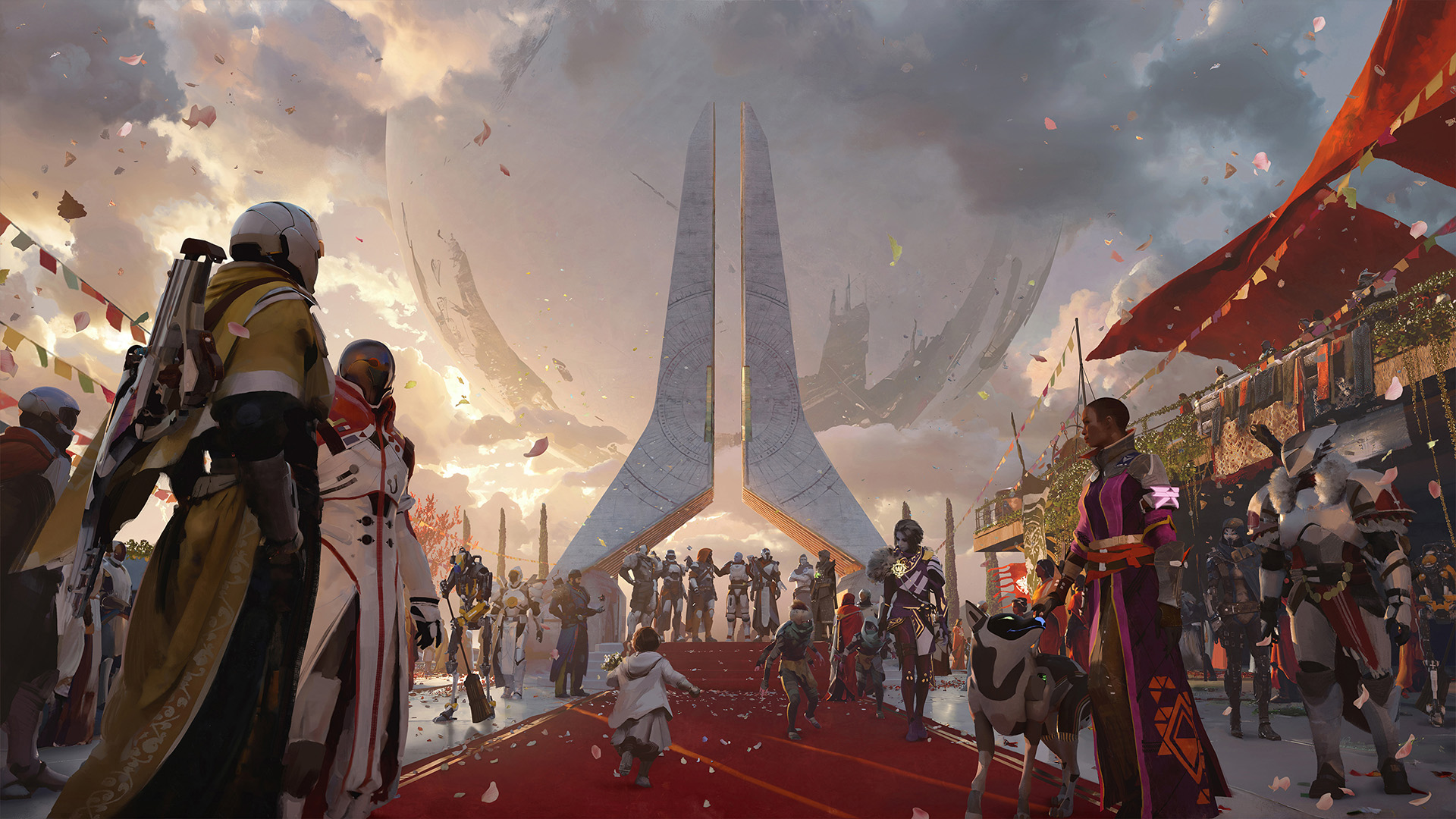 Guardians around the tower.