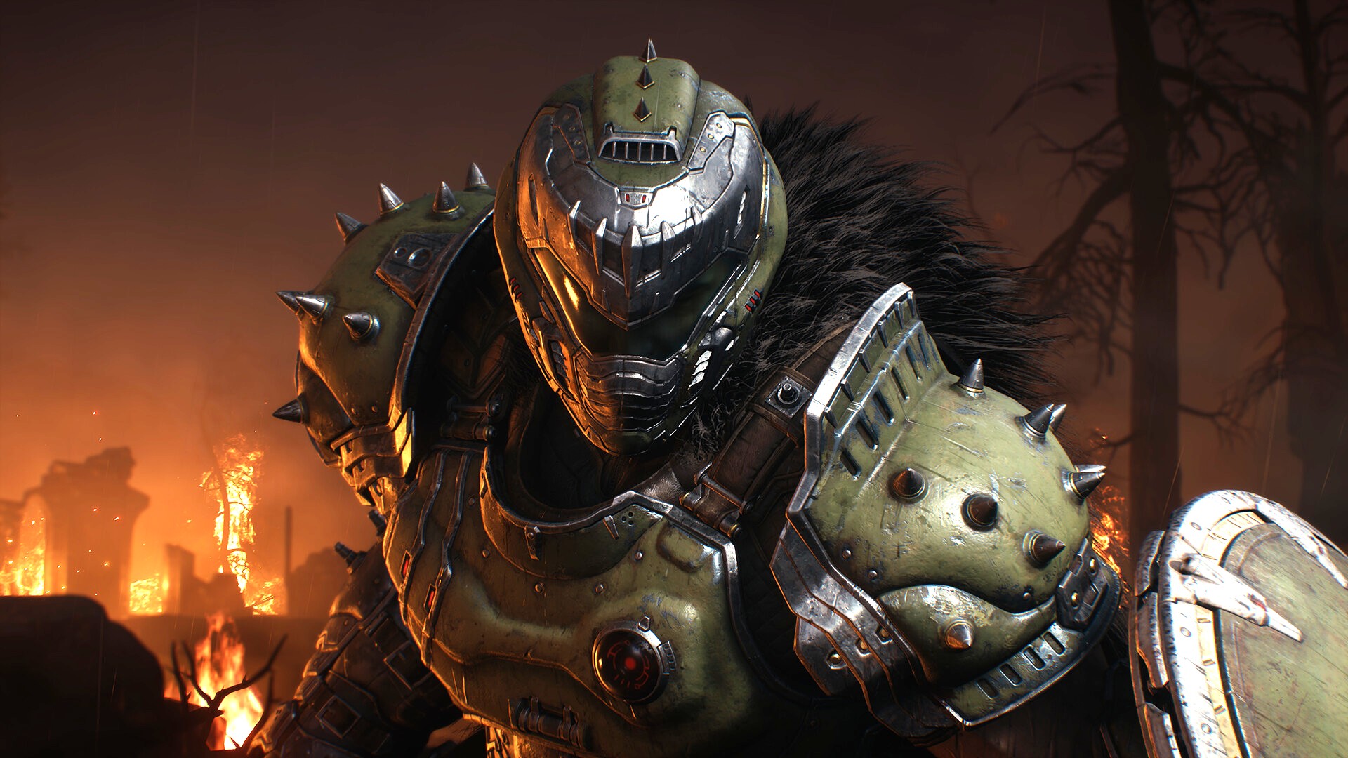 An official screenshot of the Doom Slayer as he appears in 2025's DOOM: The Dark Ages.