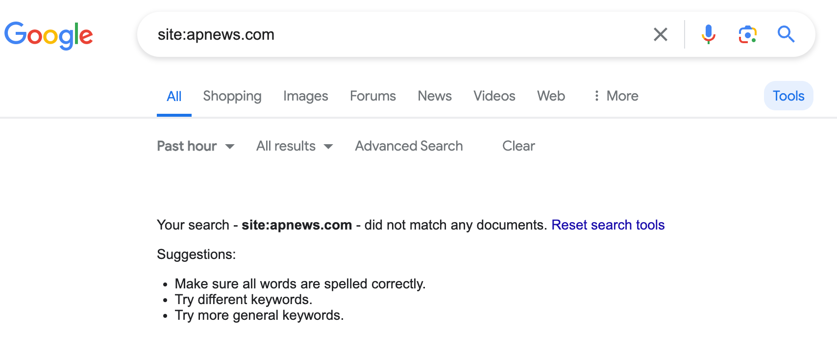 Apnews Google Last Hour