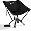 NJZ Folding Camping Chair – Patented One-Piece Folding Frame, Reinforced Aluminum Frame, Stable & Comfortable Outdoor Chair for Camping, Fishing, Tailgating & Backyard