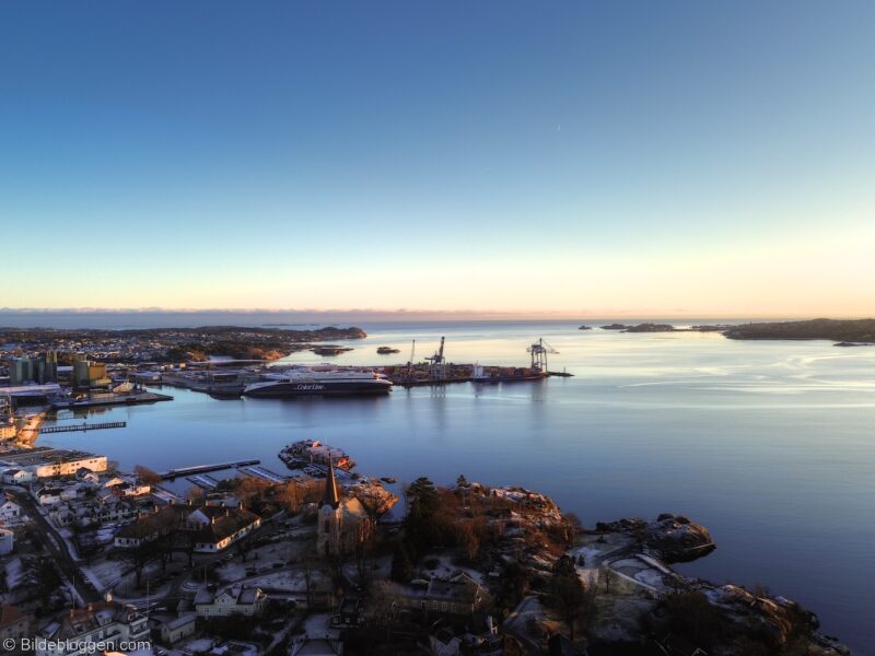 Dronefoto fra Larvik- Larviksfjorden - Color Line SuperSpeed II
Dronebilder fra Vestfold