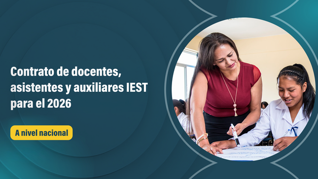 Contrato de docentes, asistentes y auxiliares IEST para el 2026