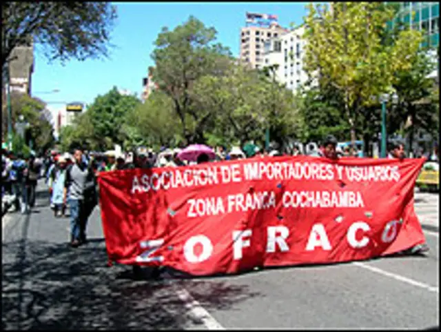 Marcha en La Paz, Bolivia
