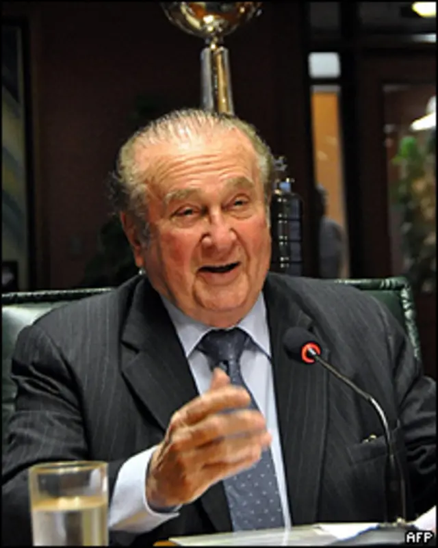 Nicolás Leoz, presidente de la Conmebol