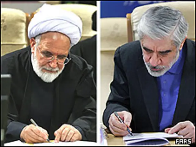 مهدی کروبی و میرحسین موسوی