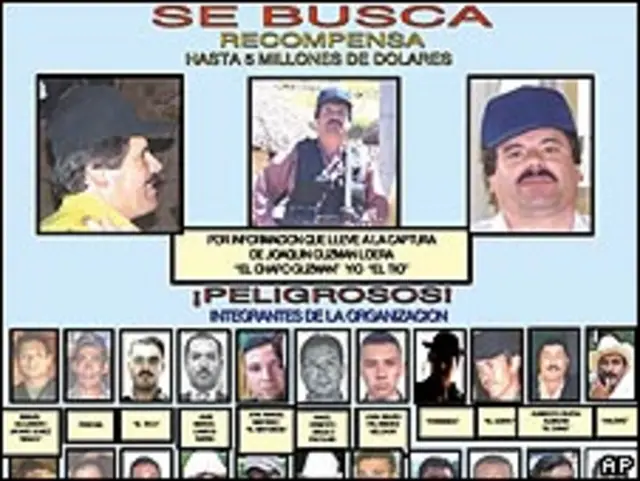Cartel de búsqueda del narco Joaquín Guzmán Loera, alias El Chapo