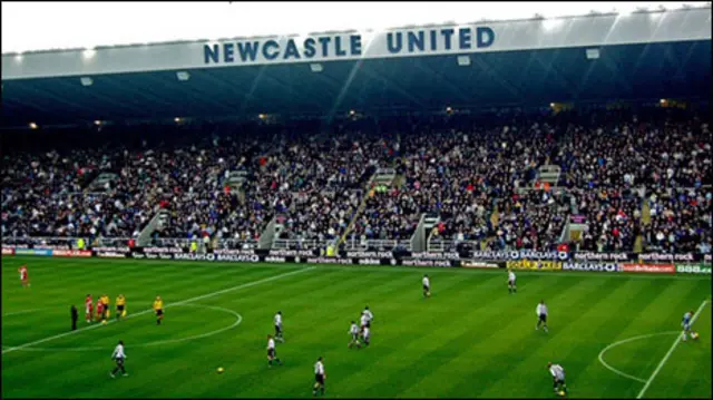 Sân nhà của đội Newcastle (Hình: BBC)