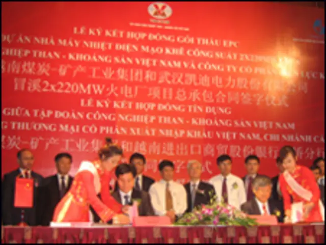 Lễ ký hợp đồng xây dựng nhà máy nhiệt điện Mạo Khê 