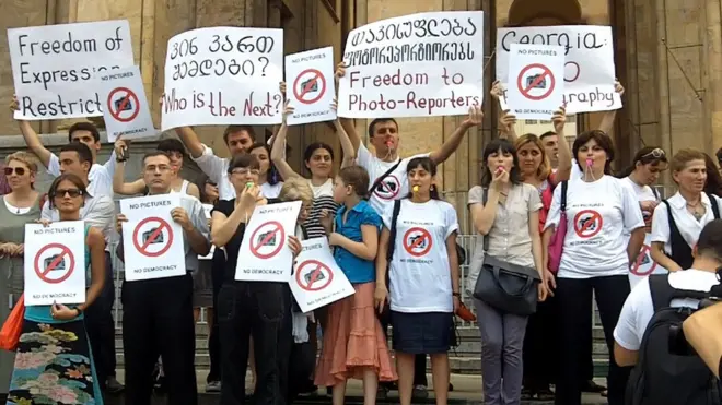 Участники протеста