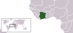 Côte d'Ivoireयागु नक्सा