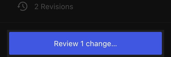 The "Review change..." button in the Site Editor.