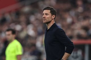 Real Madrid's Spanish coach Xabi Alonso reacts during the Spanish Super Cup final football match between FC Barcelona and Real Madrid (Photo by Fadel SENNA / AFP)