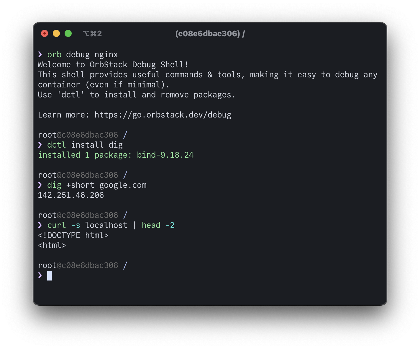 Debug Shell