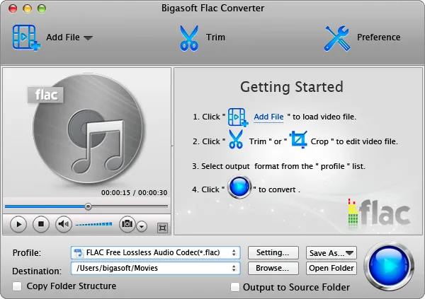 Bigasoft FLAC Converter 5.8.2.9497 破解版 - 专业的FLAC音频转换工具 | 应用软件 Bigasoft FLAC Converter 5.8.2.9497 破解版 - 专业的FLAC音频转换工具 | 应用软件