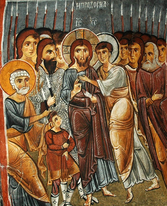 Holy and Great Friday. Judas's kiss. Cave church, Cappadocia. 11th c.  