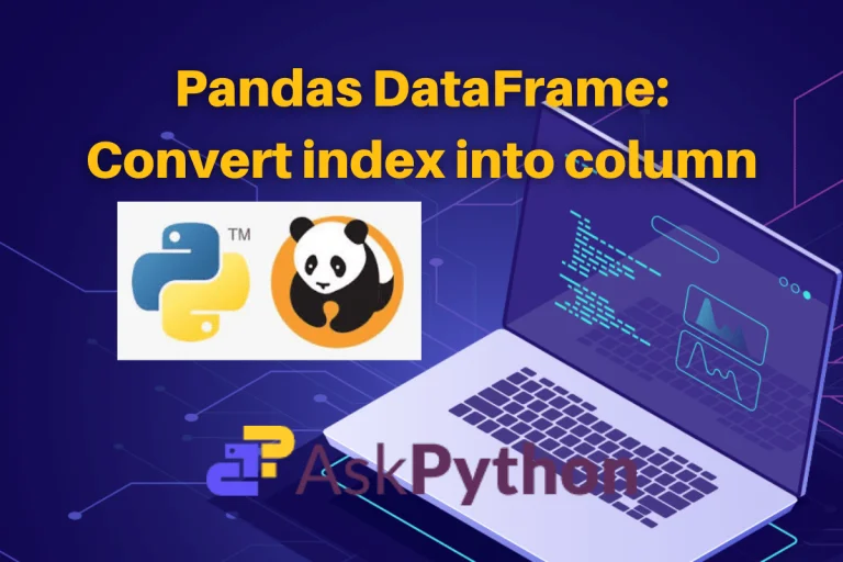 Pandas DataFrame Convert Index Into Column