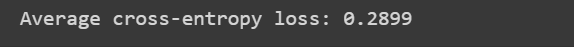 Cross Entropy Loss Output